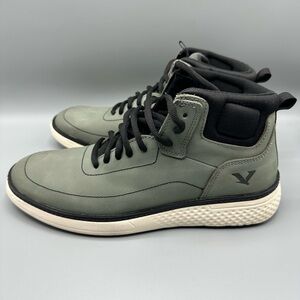 Territory Roam Leather Boots Sneakers Gray Green
